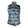 Ronner Velvet Puff Vest in Navy/Horses