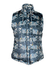 Ronner Velvet Puff Vest in Navy/Horses