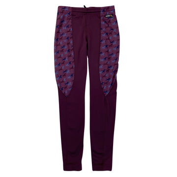 Kerrits Knee Patch Performance Tights in Huckleberry/Horses