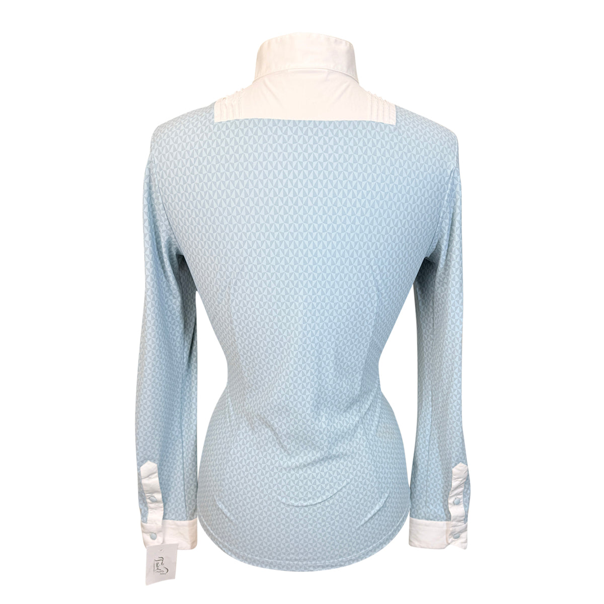 Cavalleria Toscana Show Shirt in Geometric Teal