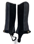 Ovation Ribbed Suede Half Chaps in Black - Children's 12-14