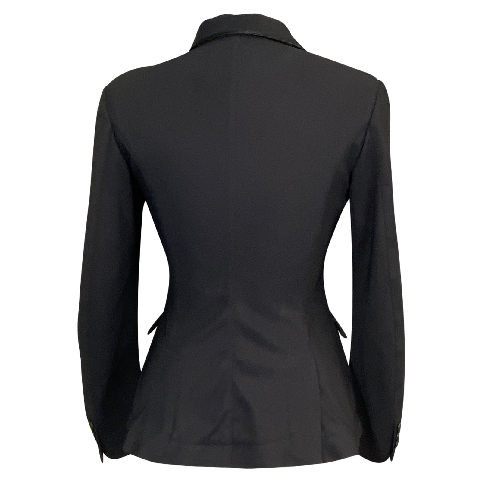 Back of Grand Prix 'Saltare Premio' Show Coat in Black - Women's IT 38 (US 4)