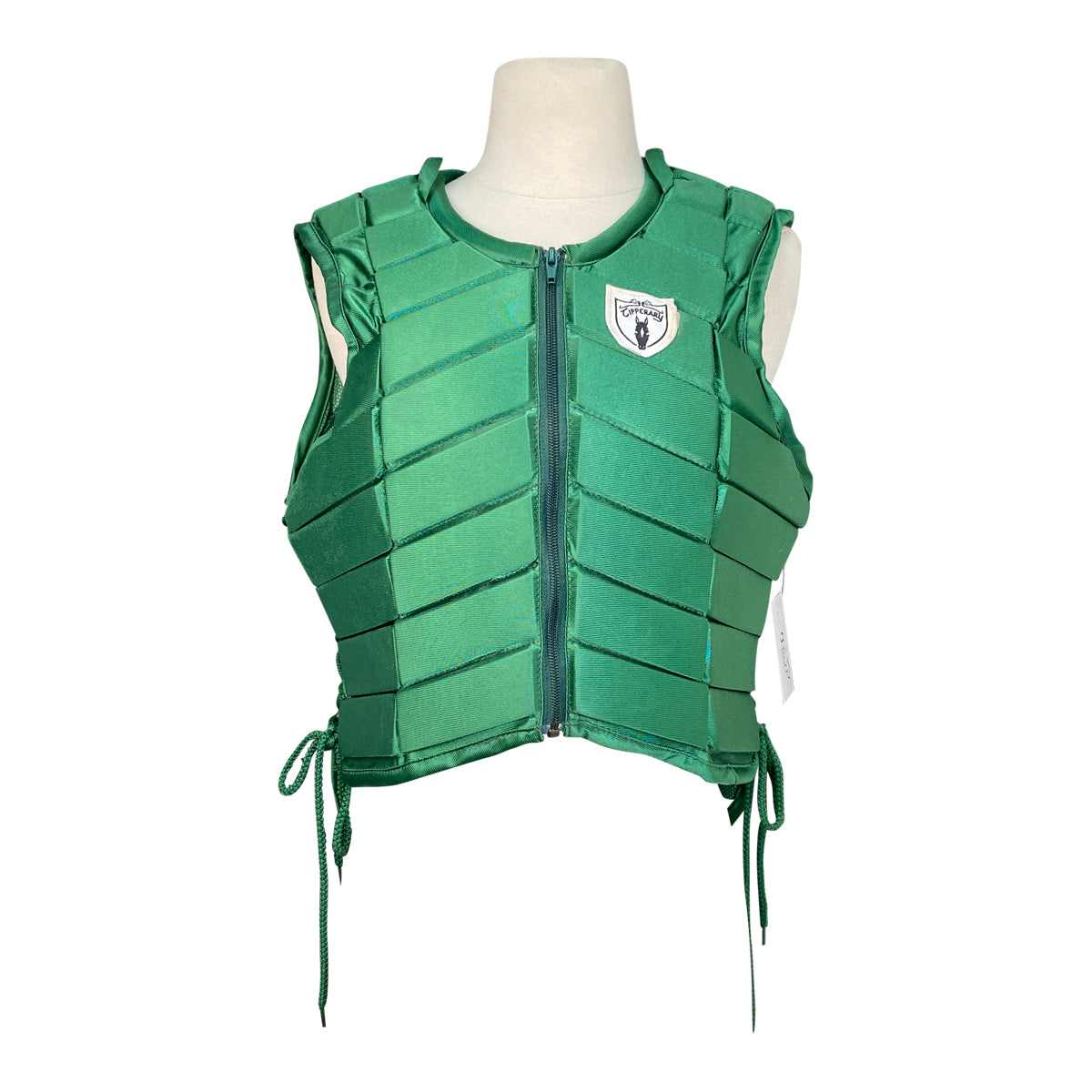Tipperary 'Eventer' Protective Safety Vest in Green - Women's XXS