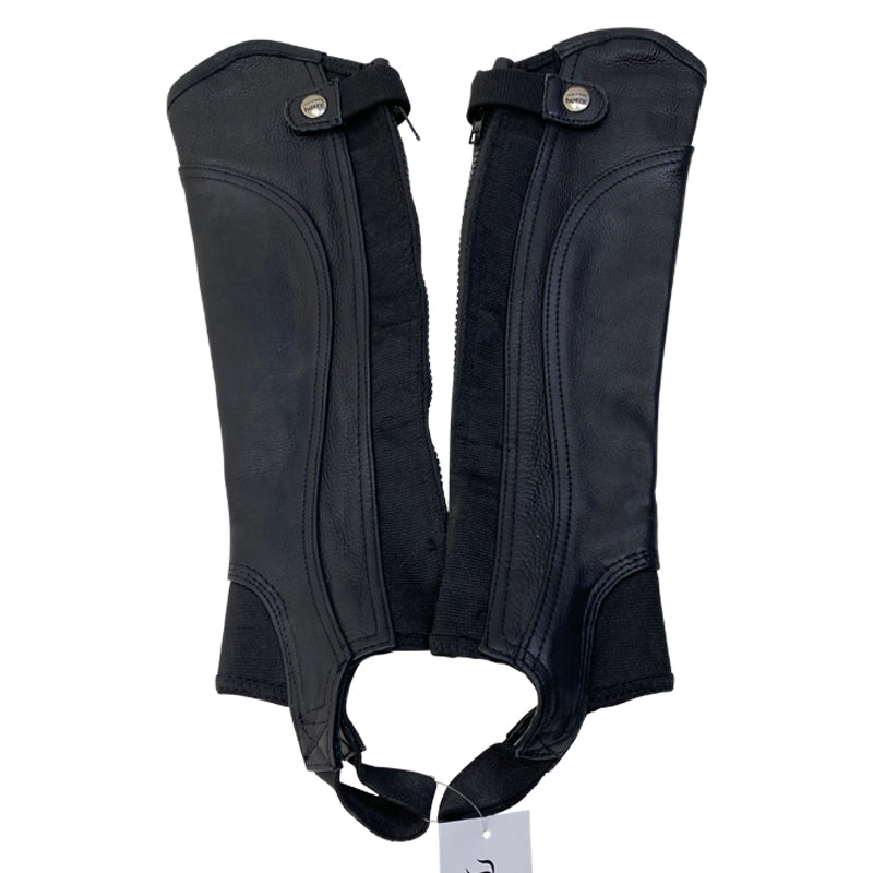 Horze 'Quinton' Leather Half Chaps in Black