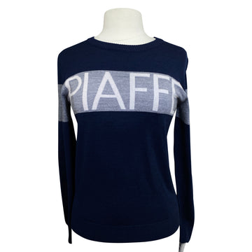 Piaffe Performance Crew Sweater in Navy / Grey