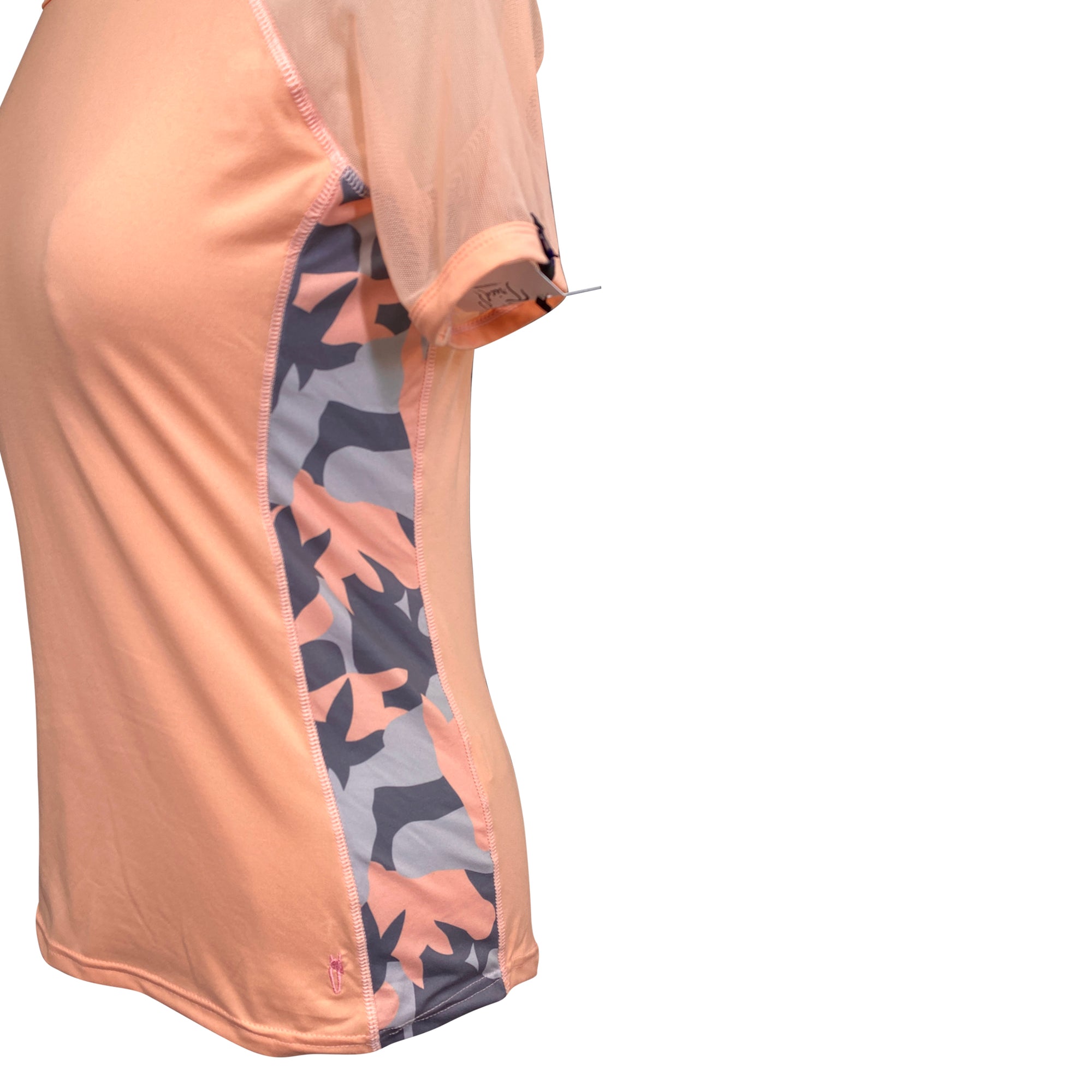 Irideon Short Sleeve Shirt in Peach Pony Camo - Women&#39;s Medium