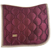 Equestrian Stockholm Dressage Pad & Polo Wrap Set in Merlot Gold 