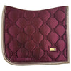 Equestrian Stockholm Dressage Pad & Polo Wrap Set in Merlot Gold 