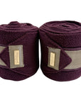 Equestrian Stockholm Dressage Pad & Polo Wrap Set in Merlot Gold 