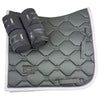 Equestrian Stockholm Dressage Pad & Polo Wrap Set in Silver Cloud