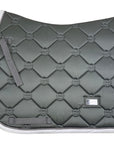 Equestrian Stockholm Dressage Pad & Polo Wrap Set in Silver Cloud