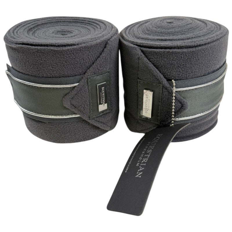Equestrian Stockholm Dressage Pad &amp; Polo Wrap Set in Silver Cloud