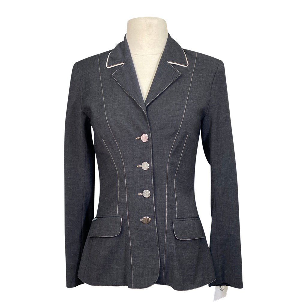 Winston Contrast Show Jacket in Grey/Gold Stitching