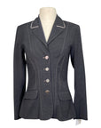 Winston Contrast Show Jacket in Grey/Gold Stitching