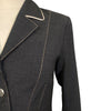 Winston Contrast Show Jacket in Grey/Gold Stitching - Women's EU 34T (US 2)