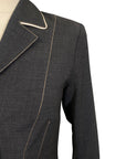 Winston Contrast Show Jacket in Grey/Gold Stitching - Women's EU 34T (US 2)