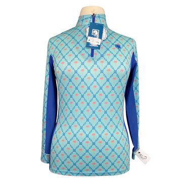 Romfh Chill Factor Sun Shirt in Turquoise / Blue Palm Tree