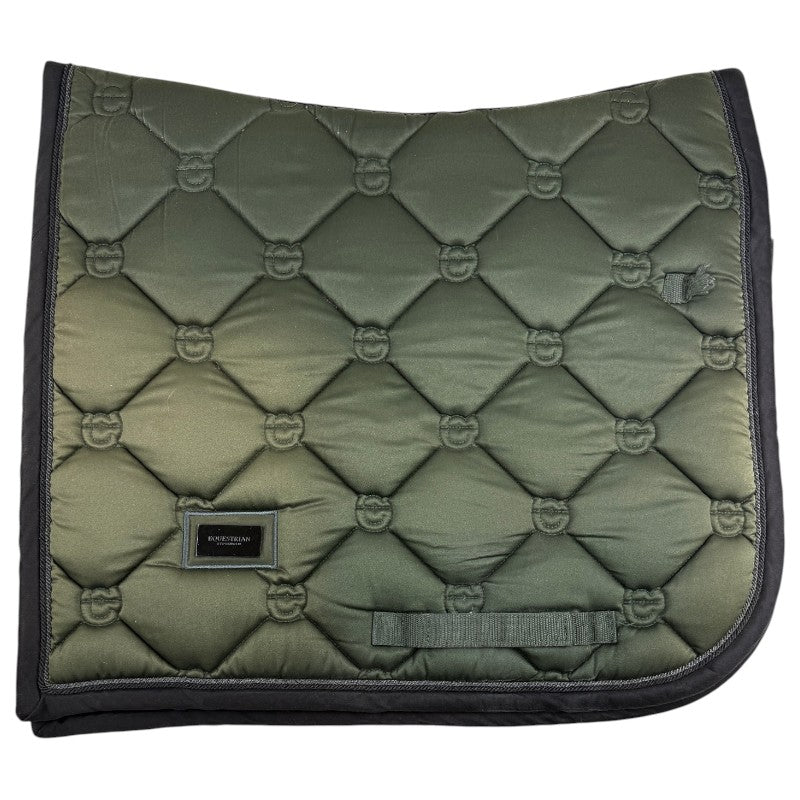 Equestrian Stockholm Dressage Saddle Pad in Dirty Olive - Full