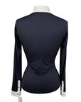 Harrison Howard Pleated Show Shirt in Navy/White