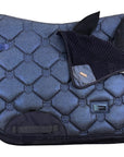 Equestrian Stockholm Dressage Pad & Bonnet Set in Navy Glimmer