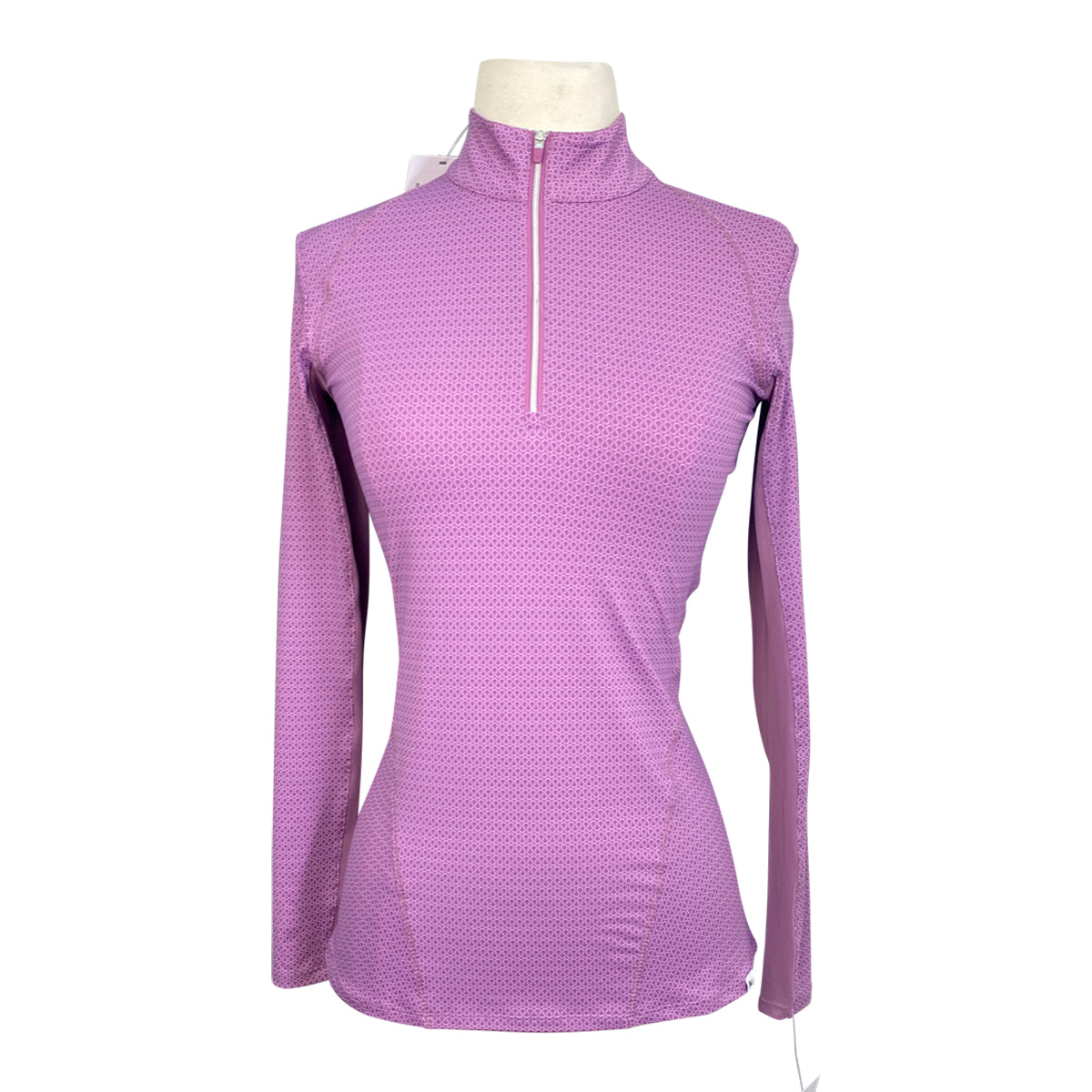 R.J. Classics 'Libby' 1/4 Zip Long Sleeve Training Shirt in Mulberry Horseshoe
