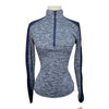 Annie's Equestrienne Apparel Half Zip Top in Heather Navy