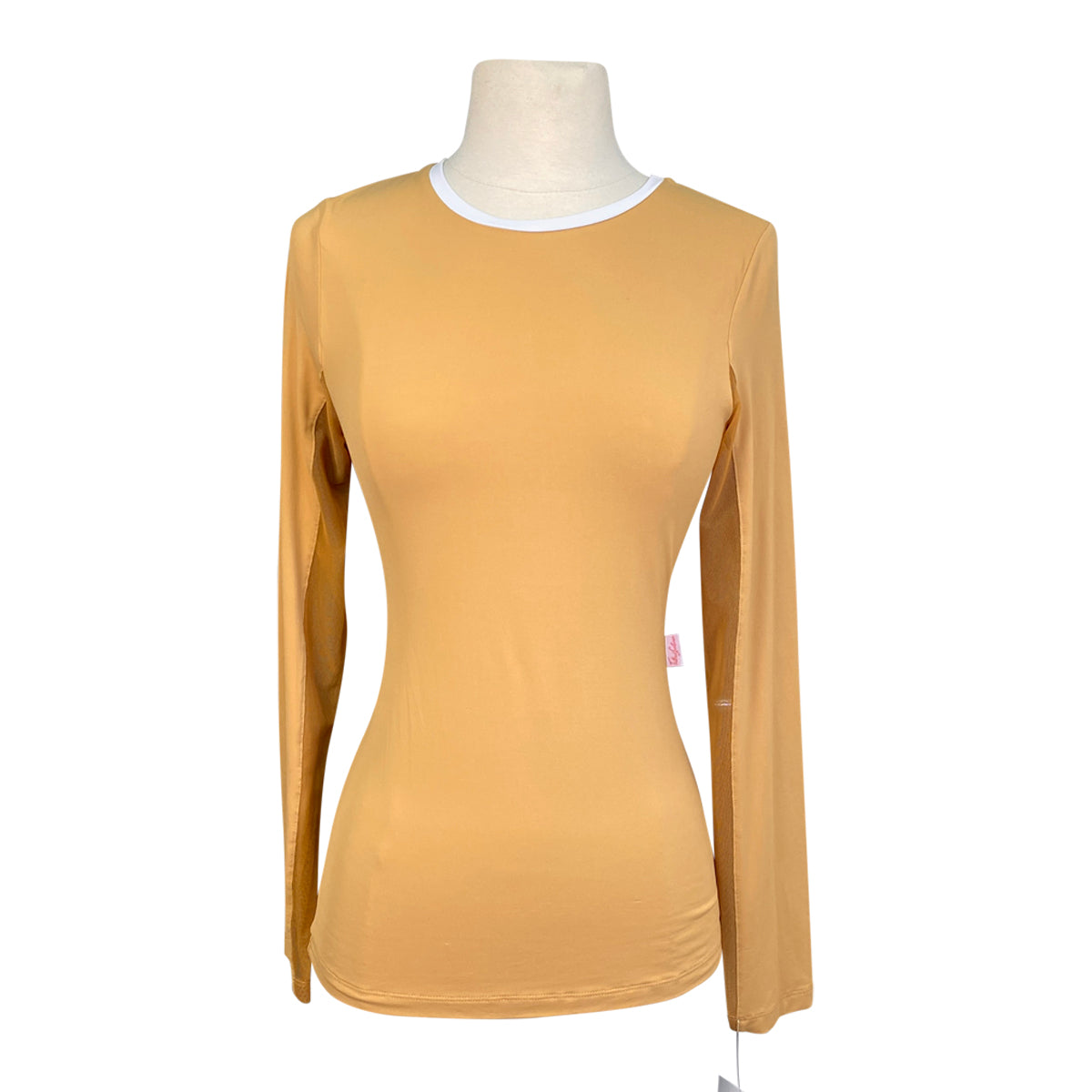 Tailored Sportsman IceFil Long Sleeve Crew Shirt in Toasted/White