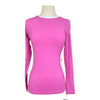 Tailored Sportsman IceFil Long Sleeve Crew Shirt in Bubble Gum/White