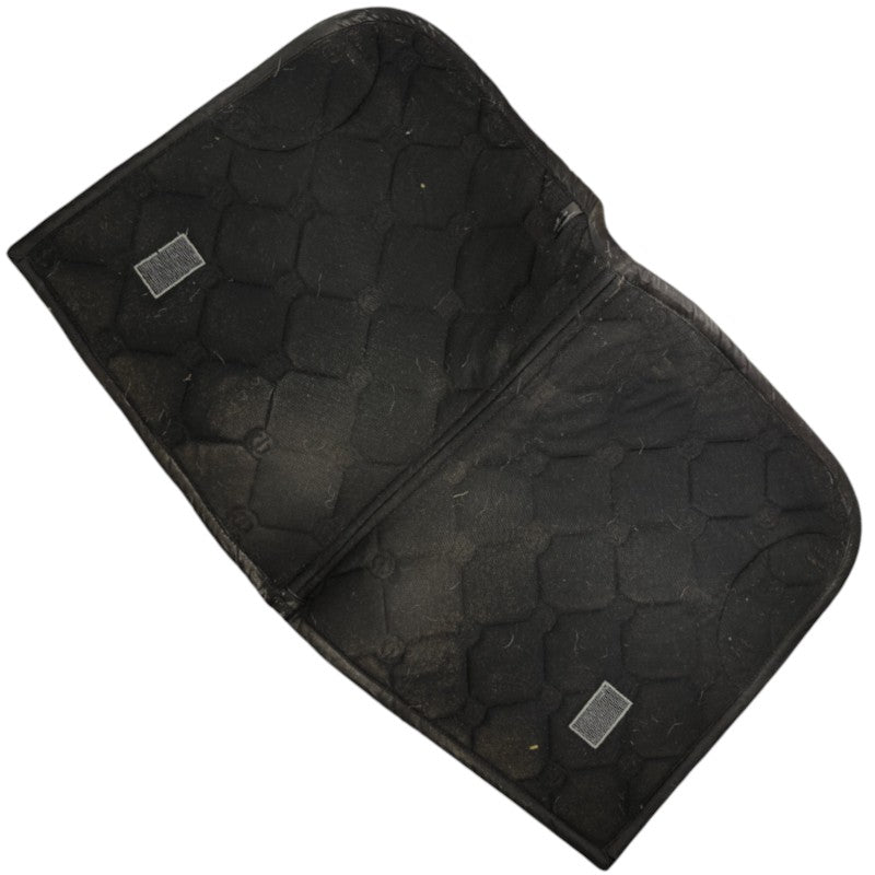 Equestrian Stockholm Dressage Pad &amp; Bonnet Set in Black Glimmer