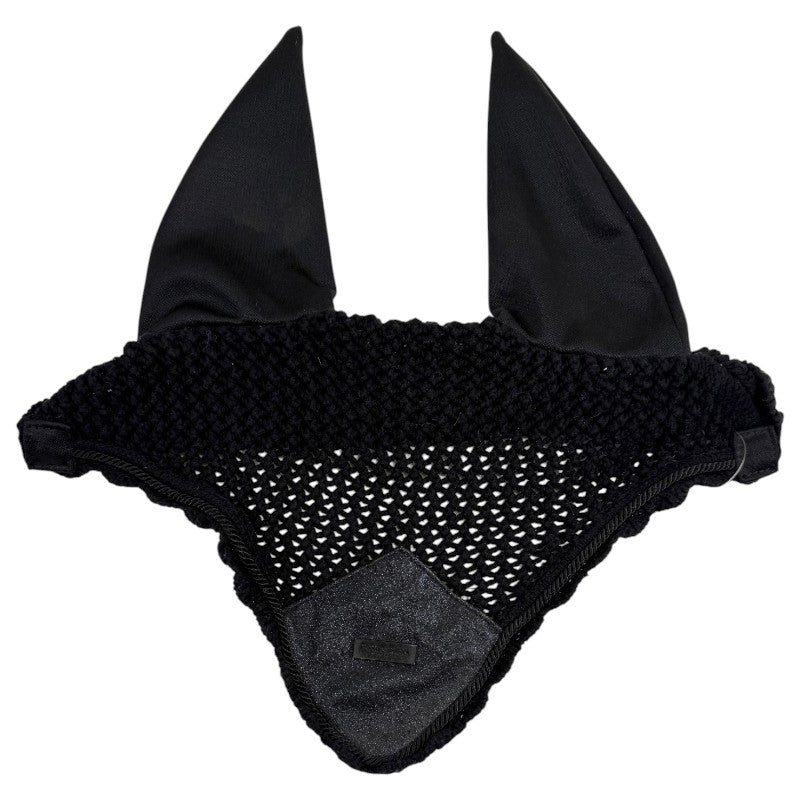 Equestrian Stockholm Dressage Pad &amp; Bonnet Set in Black Glimmer