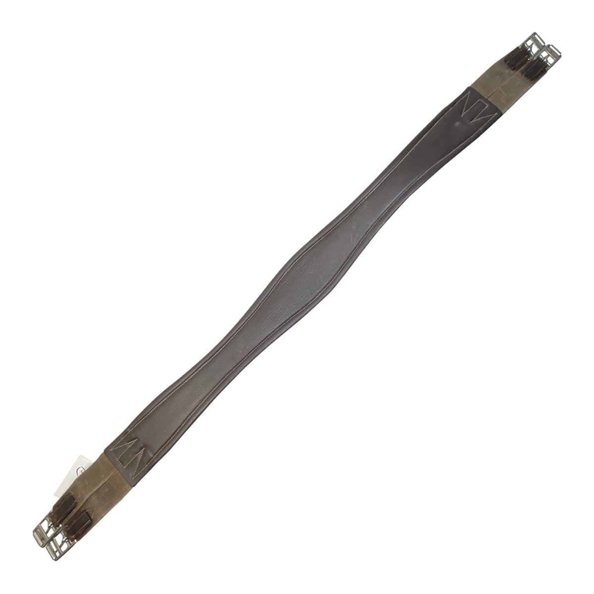 Showmark Fancy Stitched Overlay Girth in Brown