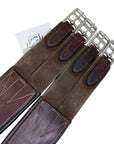 Showmark Fancy Stitched Overlay Girth in Brown