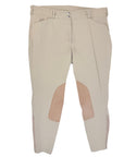 Dover Saddlery Wellesley Classic Piped Knee-Patch Breech in Tan