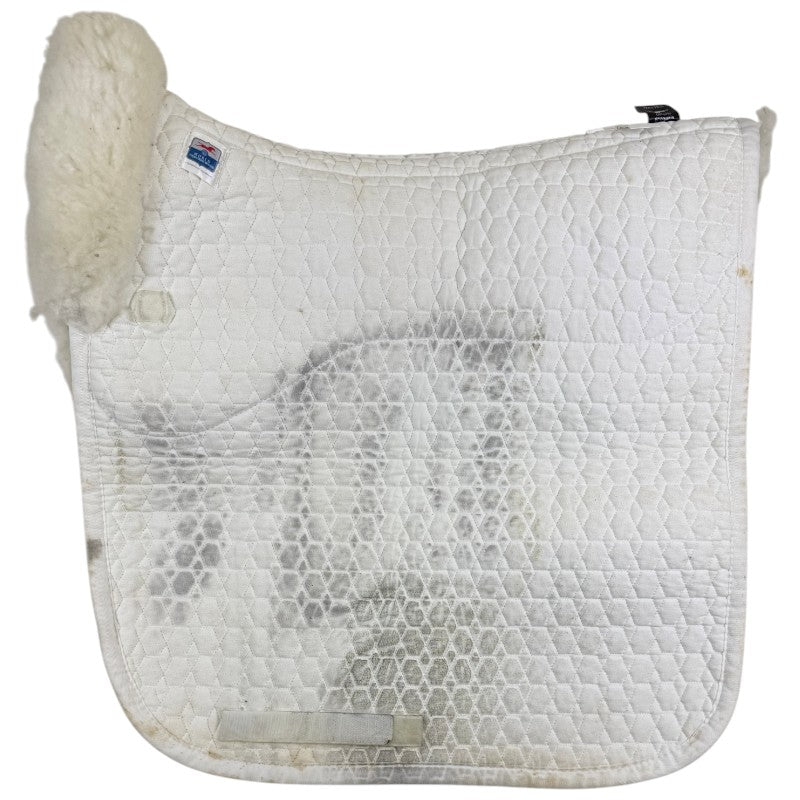 Mattes Square Sheepskin Dressage Pad in White