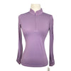 Halter Ego 'Maia' Short Sleeve Lace Competition Shirt in Lilac