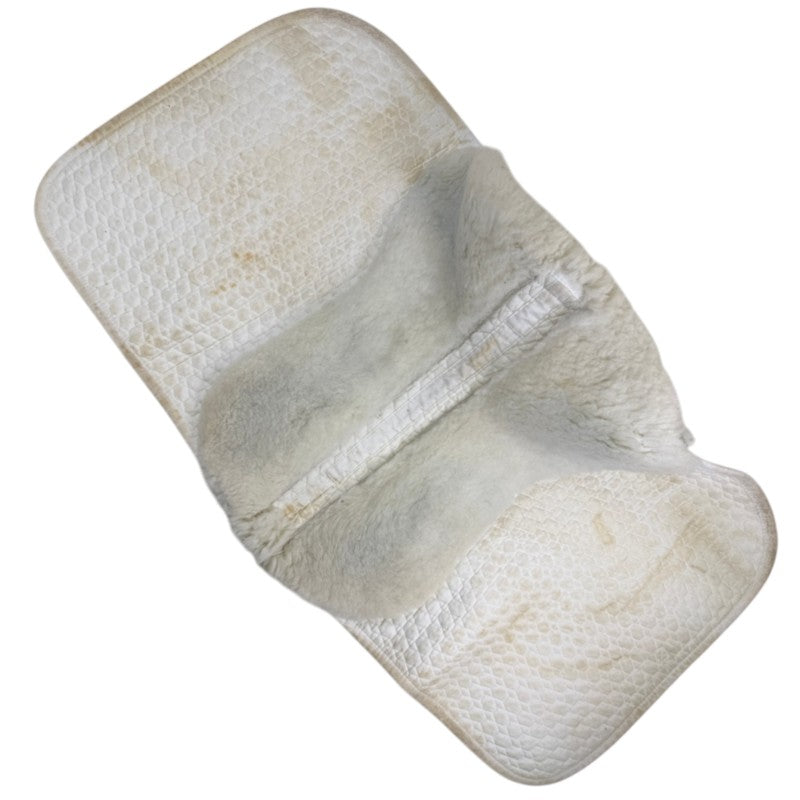 Mattes Square Sheepskin Dressage Pad in White