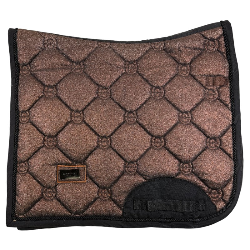 Equestrian Stockholm Dressage Pad &amp; Bonnet Set in Mahogany Glimmer