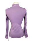 Halter Ego 'Maia' Short Sleeve Lace Competition Shirt in Lilac
