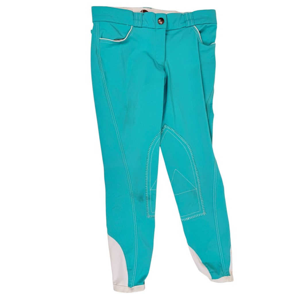 Hippique Knee Patch Breeches in Teal