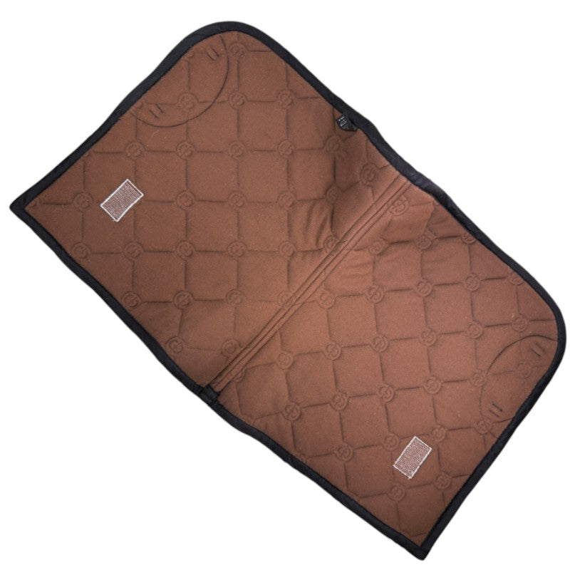 Equestrian Stockholm Dressage Pad &amp; Bonnet Set in Mahogany Glimmer