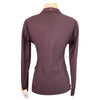 Back of RJ Classics 'Monterey' Orange Label Show Coat in Merlot Herringbone