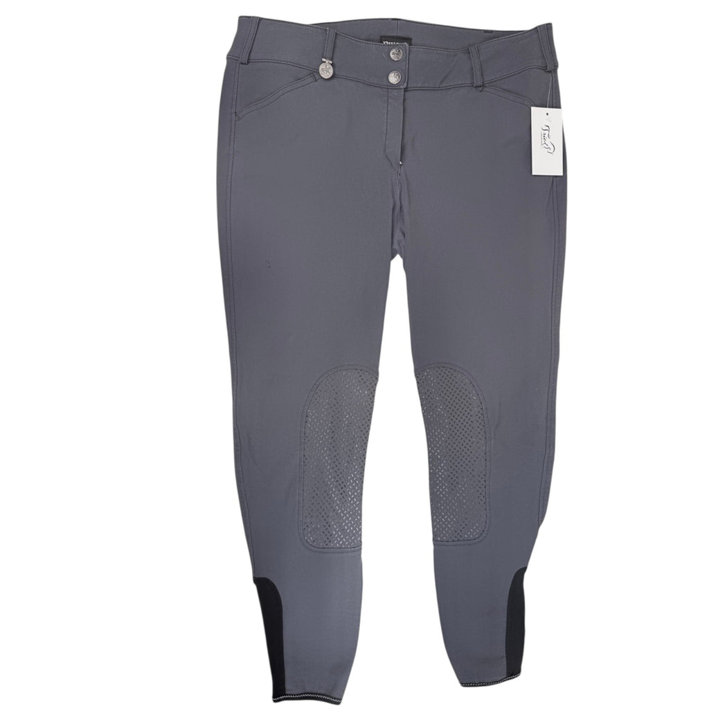 Pikeur 'Ciara Grip' Knee Grip Breeches in Grey - Women's EU 46 (US 34)