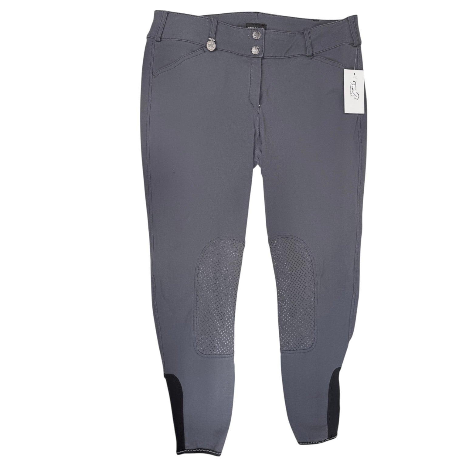 Pikeur 'Ciara Grip' Knee Grip Breeches in Grey - Women's EU 46 (US 34)
