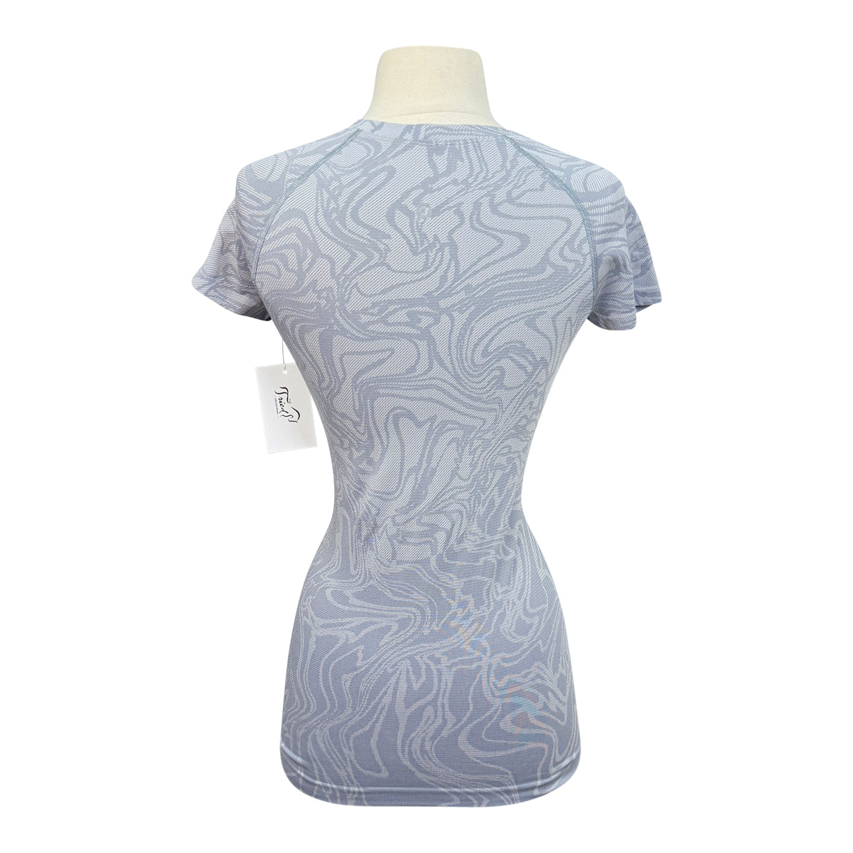 Lululemon &#39;Swiftly&#39; Short Sleeve Textured Knit Shirt in Light Grey Pattern