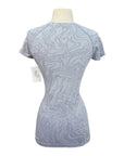 Lululemon 'Swiftly' Short Sleeve Textured Knit Shirt in Light Grey Pattern