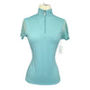 Kastel Galloon Lace Short Sleeve Shirt in Teal