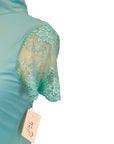 Kastel Galloon Lace Short Sleeve Shirt in Teal