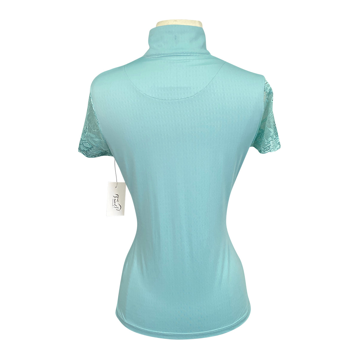 Kastel Galloon Lace Short Sleeve Shirt in Teal
