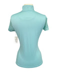 Kastel Galloon Lace Short Sleeve Shirt in Teal