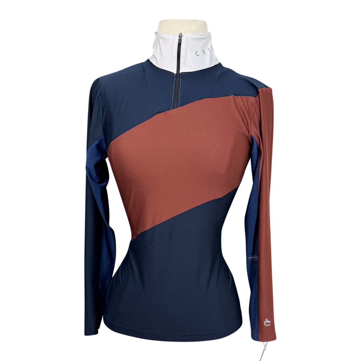 Criniēre &#39;Sophie&#39; Schooling Top in Navy/Burgundy
